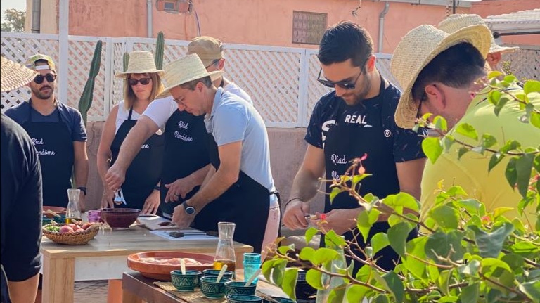 Price for a cooking class in marrakech : 45 € / pers